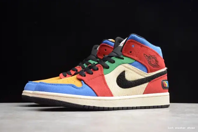 Reps LUCY Fearless Great Air Jordan Blue 1 the SE Mid CU2805-100 0406